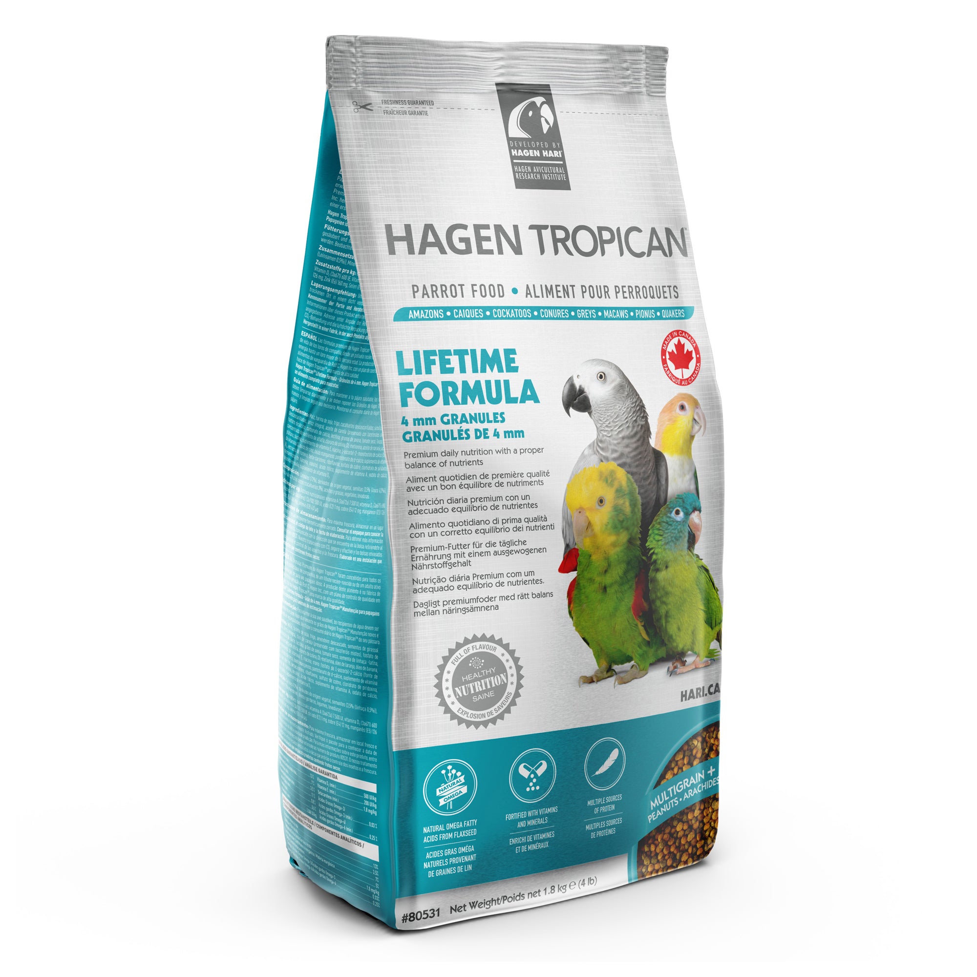 Lifetime Formula - 4 mm Granules for Parrots 1.8kg