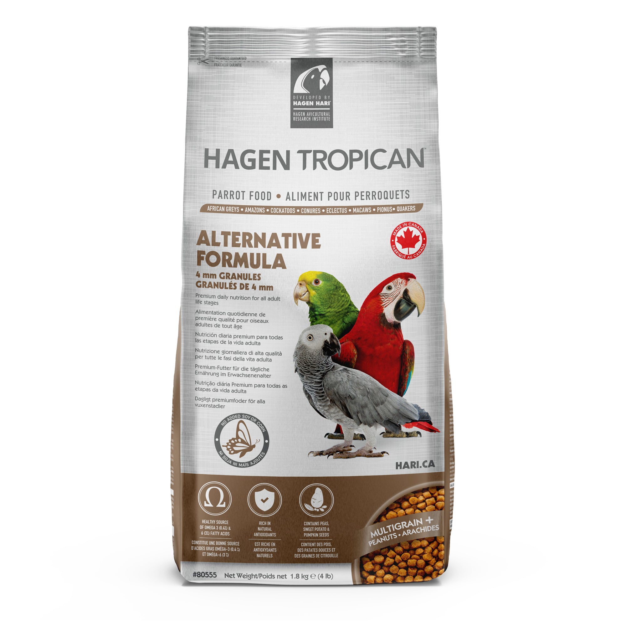 Alternative Formula - 4 mm Granules for Parrots 1.8kg